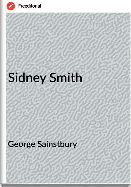 George Sainstbury - Sidney Smith
