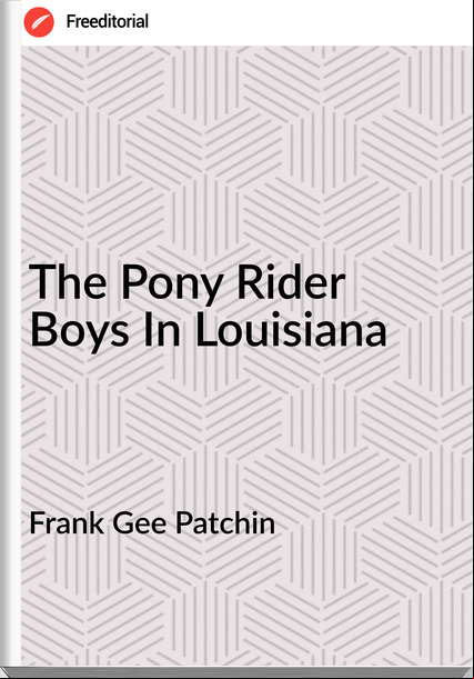 Frank Gee Patchin - The Pony Rider Boys In Louisiana